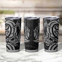 New Zealand Hammerhead Shark Tumbler Cup Maori Haehae Mangopare Black - Polynesian Pride