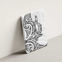 New Zealand Hammerhead Shark Canvas Wall Art Maori Haehae Mangopare White - Polynesian Pride