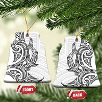New Zealand Hammerhead Shark Ceramic Ornament Maori Haehae Mangopare White - Polynesian Pride