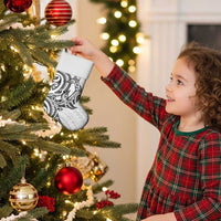 New Zealand Hammerhead Shark Christmas Stocking Maori Haehae Mangopare White - Polynesian Pride