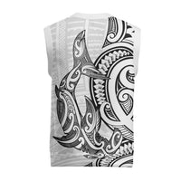 New Zealand Hammerhead Shark Christmas Knitted V-Neck Vest Maori Haehae Mangopare White - Polynesian Pride