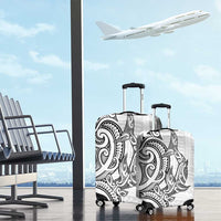 New Zealand Hammerhead Shark Luggage Cover Maori Haehae Mangopare White - Polynesian Pride