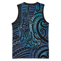New Zealand Hammerhead Shark Basketball Jersey Maori Haehae Mangopare Galaxy - Polynesian Pride