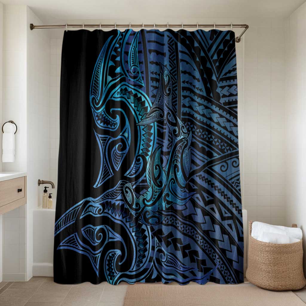 New Zealand Hammerhead Shark Bathroom Set Maori Haehae Mangopare Galaxy - Polynesian Pride