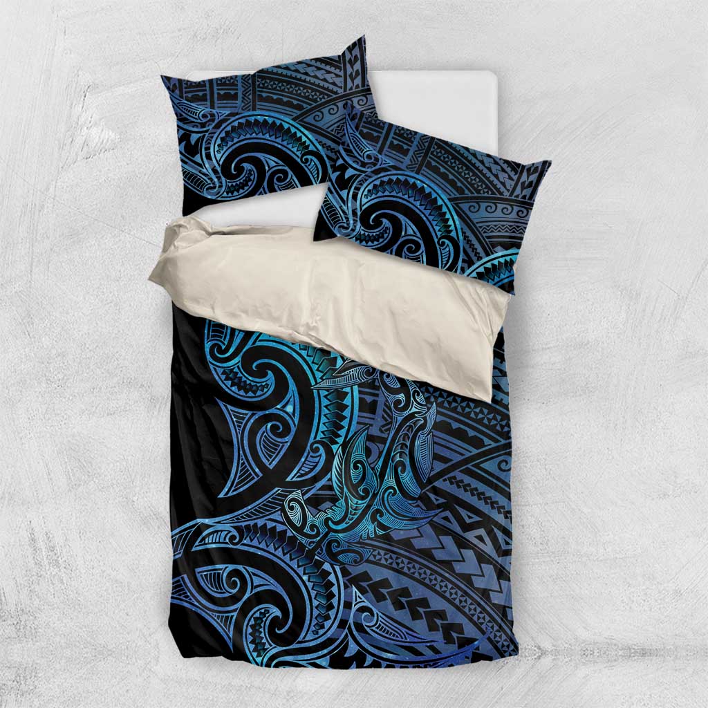 New Zealand Hammerhead Shark Bedding Set Maori Haehae Mangopare Galaxy - Polynesian Pride