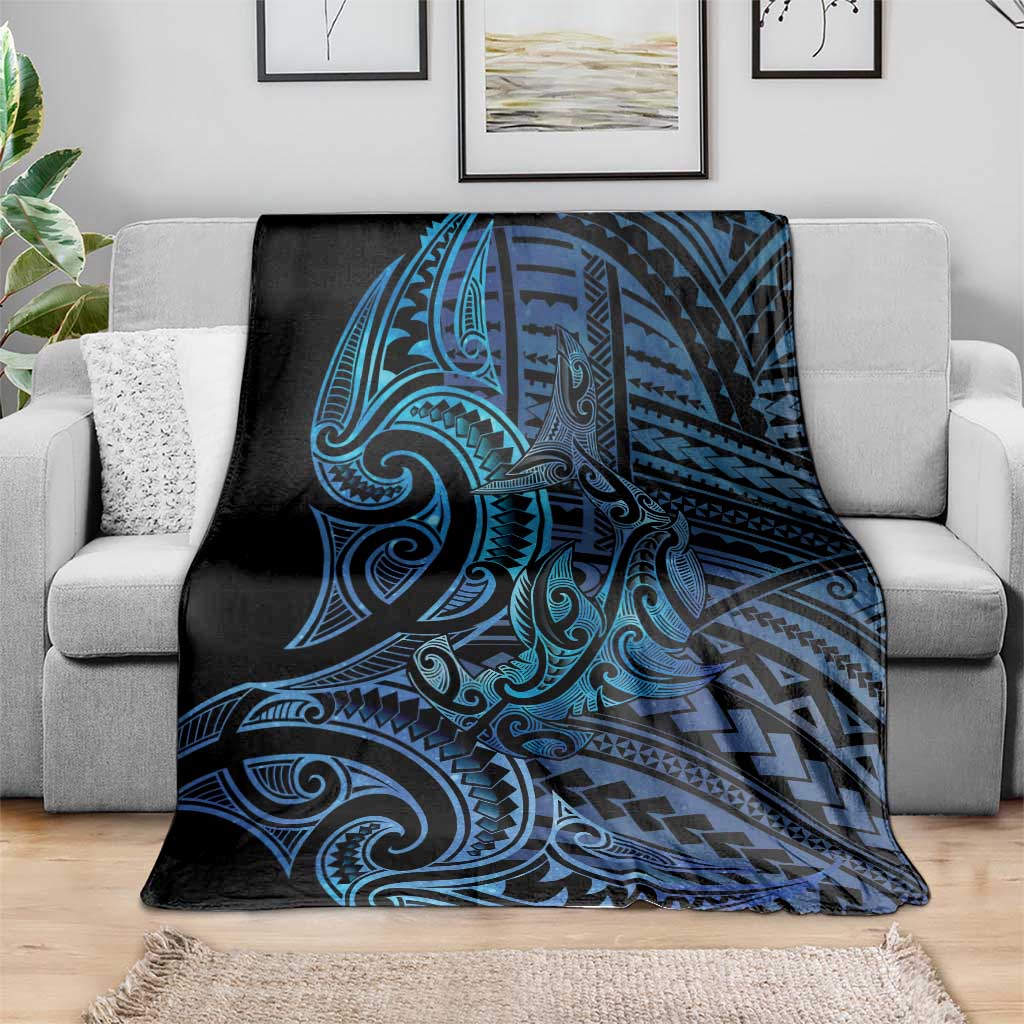 New Zealand Hammerhead Shark Blanket Maori Haehae Mangopare Galaxy - Polynesian Pride