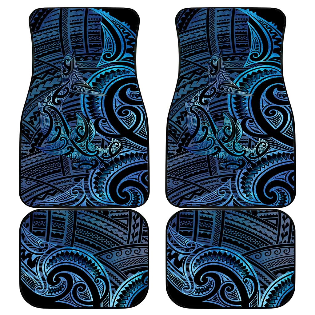 New Zealand Hammerhead Shark Car Mats Maori Haehae Mangopare Galaxy - Polynesian Pride