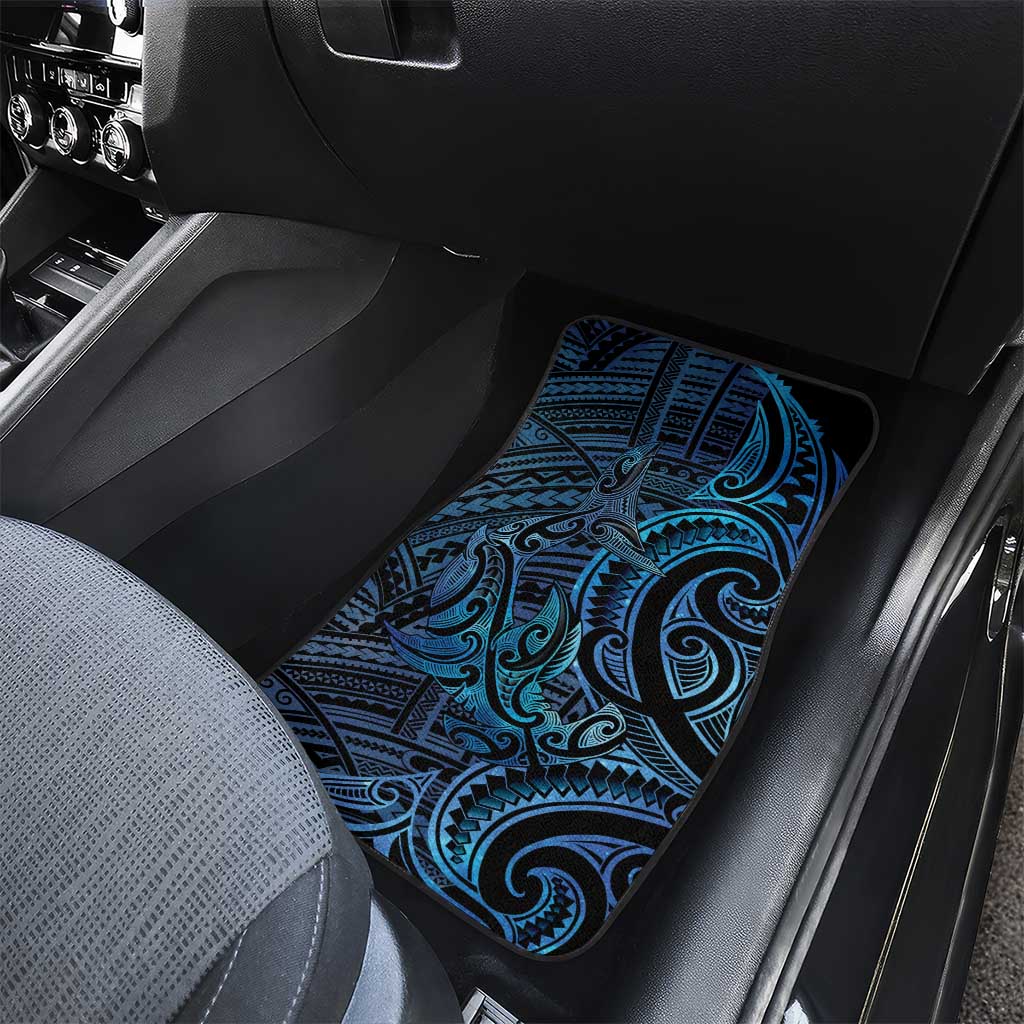 New Zealand Hammerhead Shark Car Mats Maori Haehae Mangopare Galaxy - Polynesian Pride
