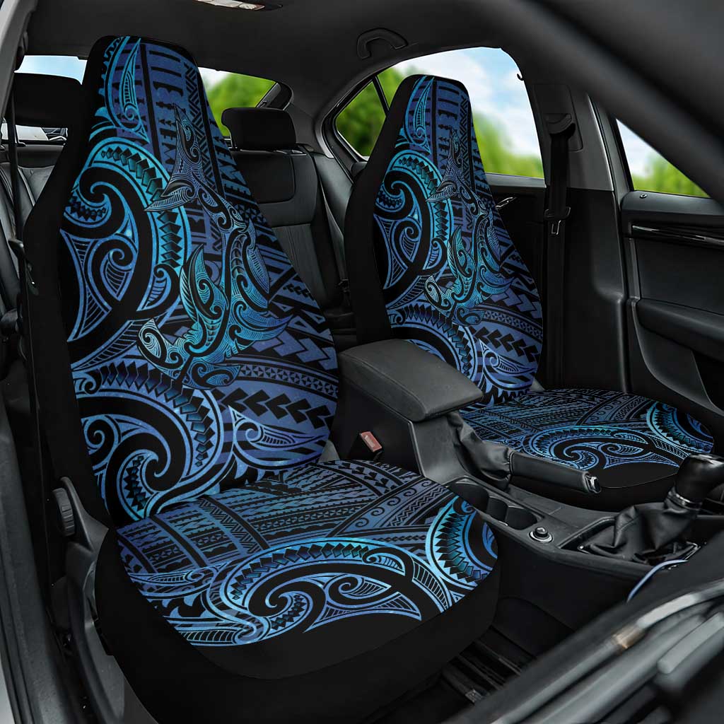 New Zealand Hammerhead Shark Car Seat Cover Maori Haehae Mangopare Galaxy - Polynesian Pride