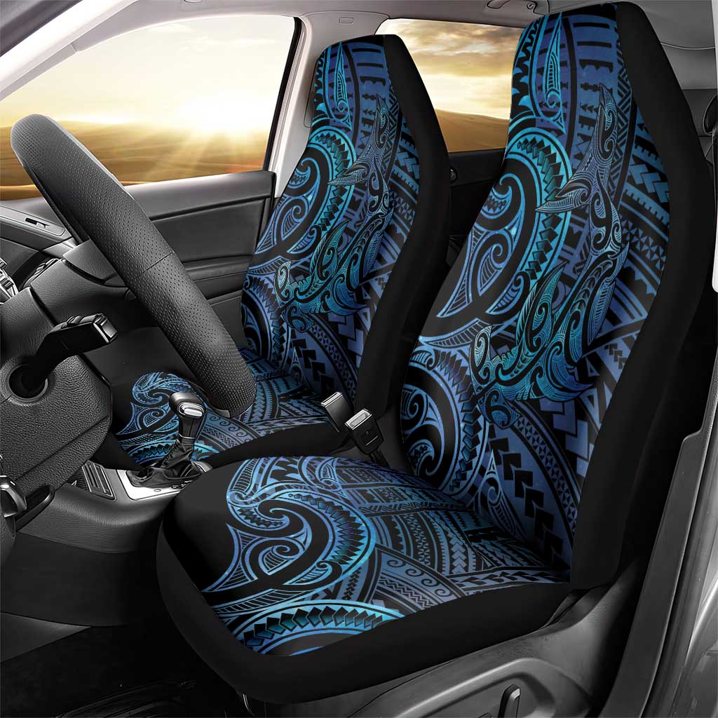 New Zealand Hammerhead Shark Car Seat Cover Maori Haehae Mangopare Galaxy - Polynesian Pride