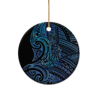 New Zealand Hammerhead Shark Ceramic Ornament Maori Haehae Mangopare Galaxy - Polynesian Pride