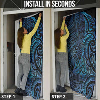New Zealand Hammerhead Shark Door Cover Maori Haehae Mangopare Galaxy - Polynesian Pride