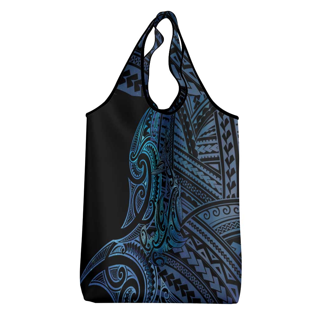 New Zealand Hammerhead Shark Grocery Bag Maori Haehae Mangopare Galaxy - Polynesian Pride