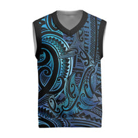 New Zealand Hammerhead Shark Christmas Knitted V-Neck Vest Maori Haehae Mangopare Galaxy - Polynesian Pride