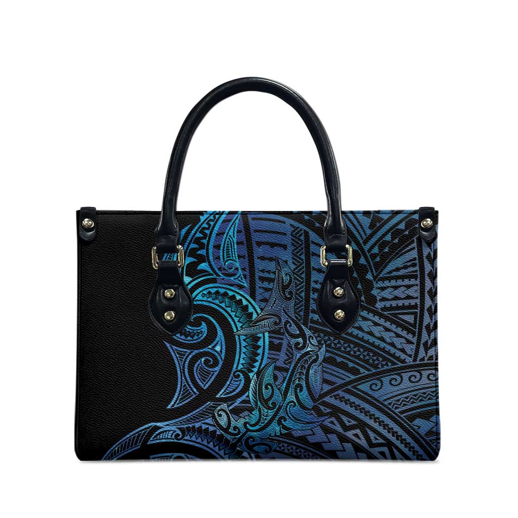 New Zealand Hammerhead Shark Leather Bag Maori Haehae Mangopare Galaxy - Polynesian Pride