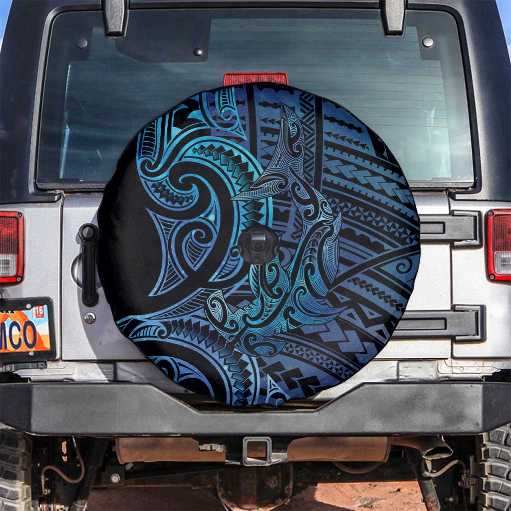 New Zealand Hammerhead Shark Spare Tire Cover Maori Haehae Mangopare Galaxy - Polynesian Pride