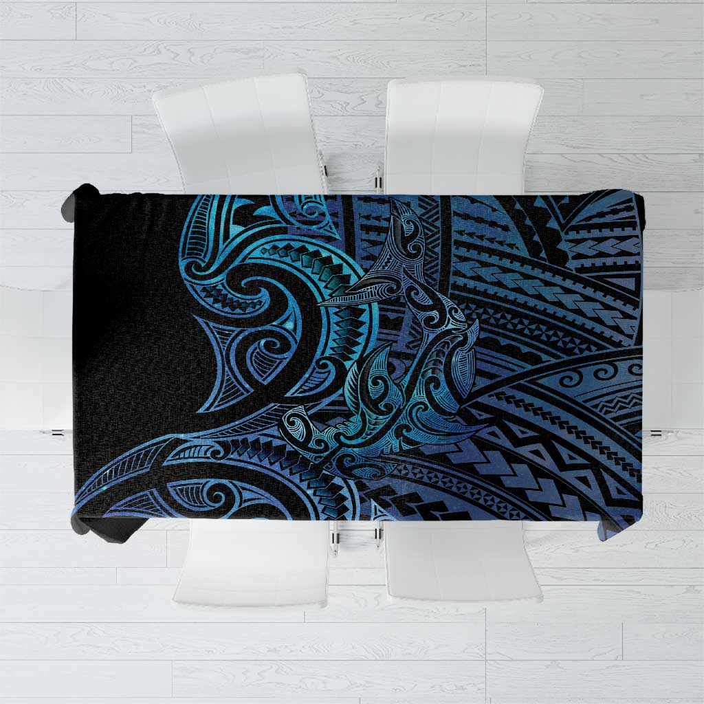 New Zealand Hammerhead Shark Tablecloth Maori Haehae Mangopare Galaxy - Polynesian Pride