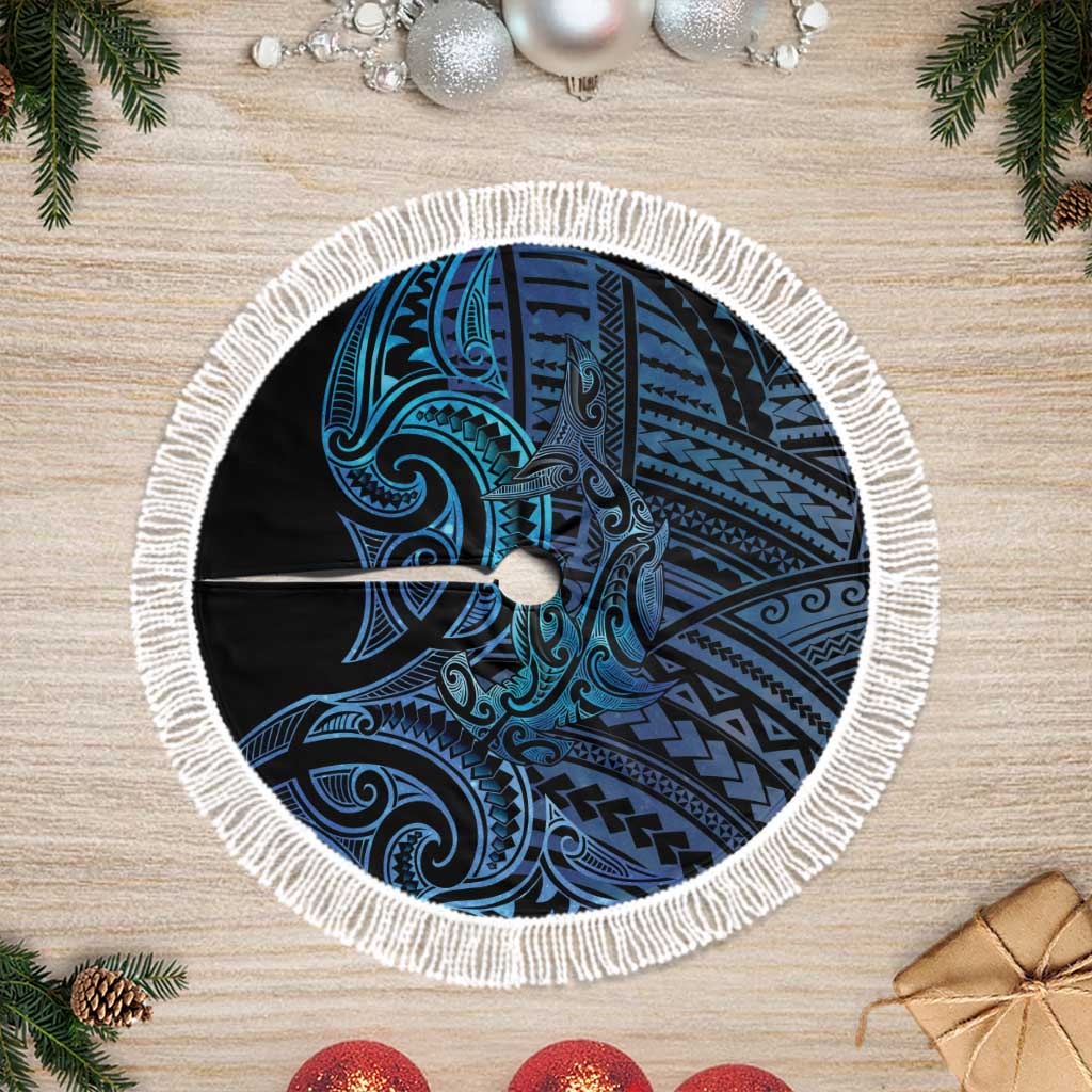New Zealand Hammerhead Shark Tree Skirt Maori Haehae Mangopare Galaxy - Polynesian Pride