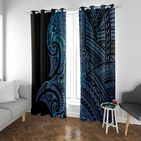 New Zealand Hammerhead Shark Window Curtain Maori Haehae Mangopare Galaxy - Polynesian Pride