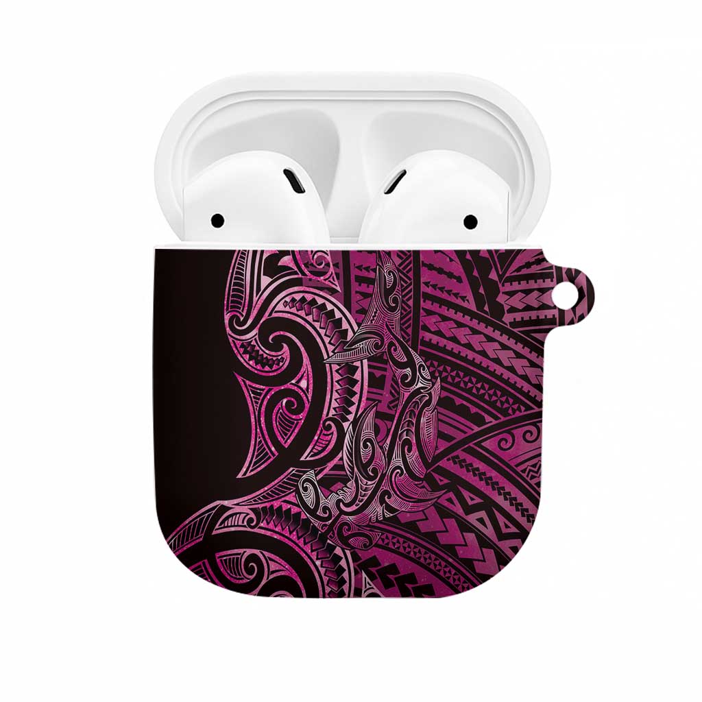 New Zealand Hammerhead Shark AirPods Case Maori Haehae Mangopare Pink - Polynesian Pride
