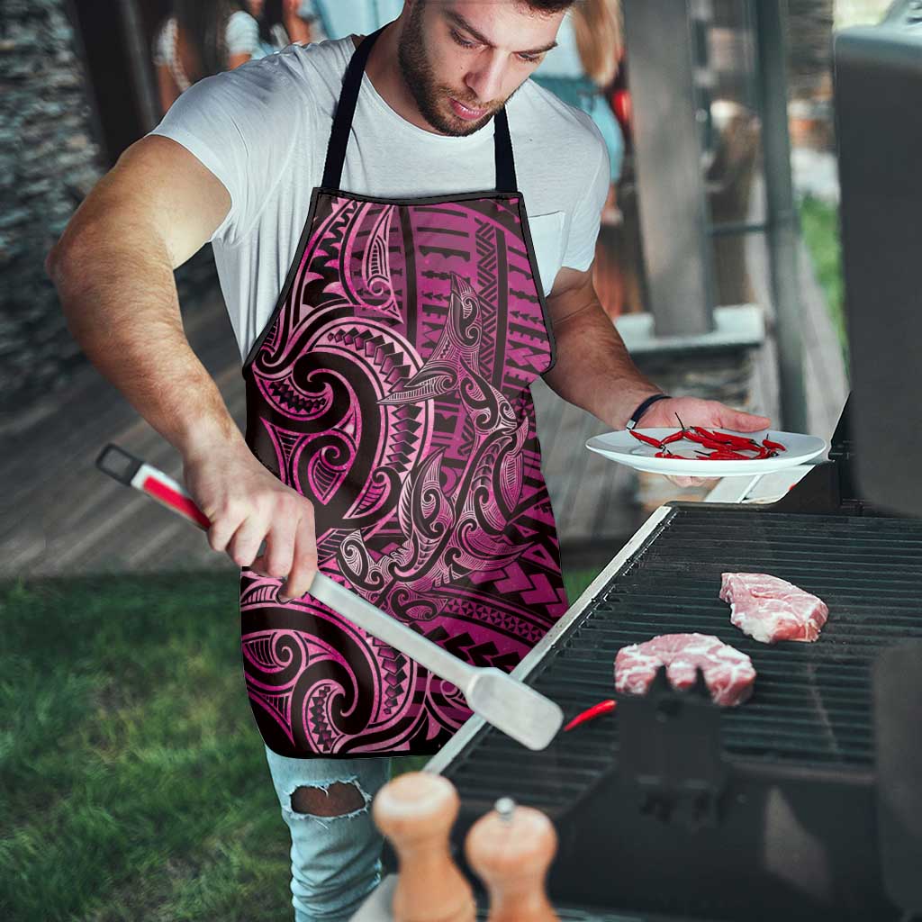 New Zealand Hammerhead Shark Apron Maori Haehae Mangopare Pink - Polynesian Pride