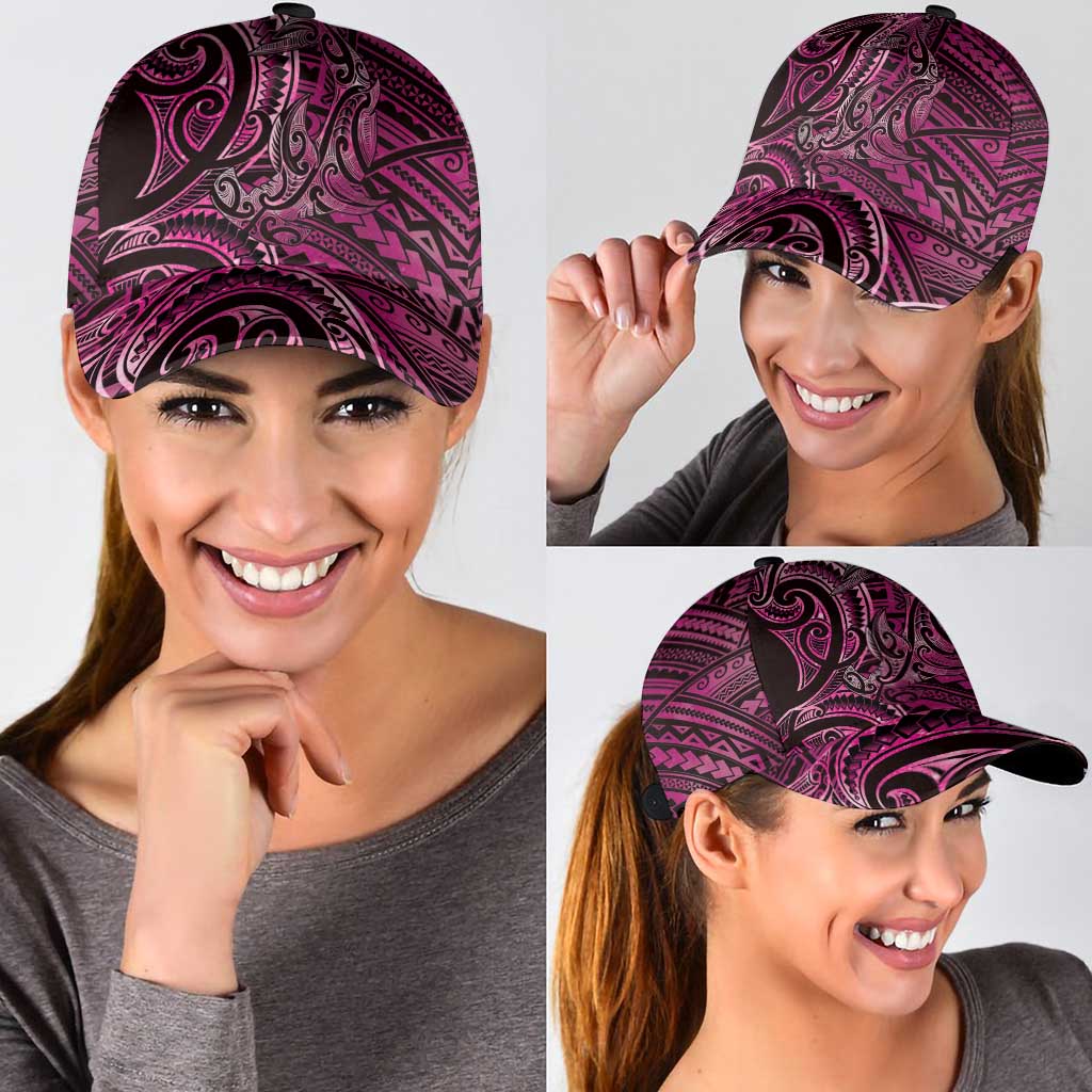 New Zealand Hammerhead Shark Classic Cap Maori Haehae Mangopare Pink - Polynesian Pride