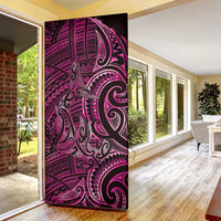 New Zealand Hammerhead Shark Door Cover Maori Haehae Mangopare Pink - Polynesian Pride