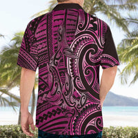 New Zealand Hammerhead Shark Hawaiian Shirt Maori Haehae Mangopare Pink - Polynesian Pride