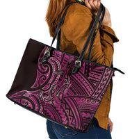 New Zealand Hammerhead Shark Leather Tote Bag Maori Haehae Mangopare Pink LT14 - Polynesian Pride