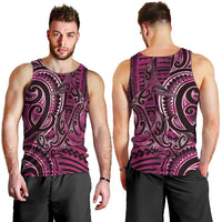 New Zealand Hammerhead Shark Men Tank Top Maori Haehae Mangopare Pink - Polynesian Pride