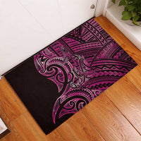 New Zealand Hammerhead Shark Rubber Doormat Maori Haehae Mangopare Pink - Polynesian Pride