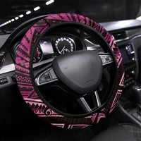 New Zealand Hammerhead Shark Steering Wheel Cover Maori Haehae Mangopare Pink - Polynesian Pride