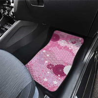 Pink Palaka Japanese Patterns Car Mats Asanoha Seigaiha Sakura Motif - Polynesian Pride