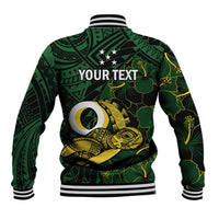 Personalised Solomon Islands Western Province Day Baseball Jacket Sea Turtle Mix Polynesian Hibiscus Pattern LT14 - Polynesian Pride