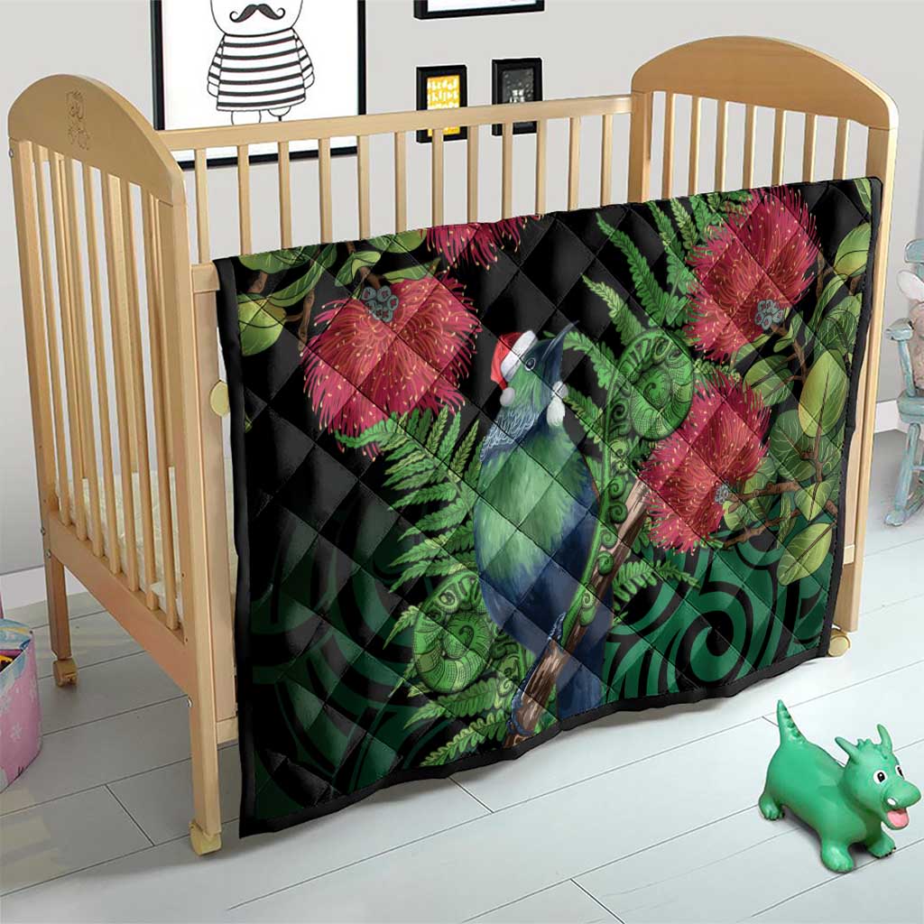 New Zealand Tui Bird Christmas Quilt Maori Fern Mix Pohotukawa
