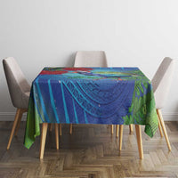 New Zealand Takahe Christmas Tablecloth Maori Fern Mix Pohotukawa