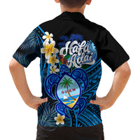 Hafa Adai Guam Family Matching Off Shoulder Long Sleeve Dress and Hawaiian Shirt Guahan Sea Turtle Tropical Style LT14 - Polynesian Pride
