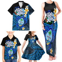 Hafa Adai Guam Family Matching Tank Maxi Dress and Hawaiian Shirt Guahan Sea Turtle Tropical Style LT14 - Polynesian Pride
