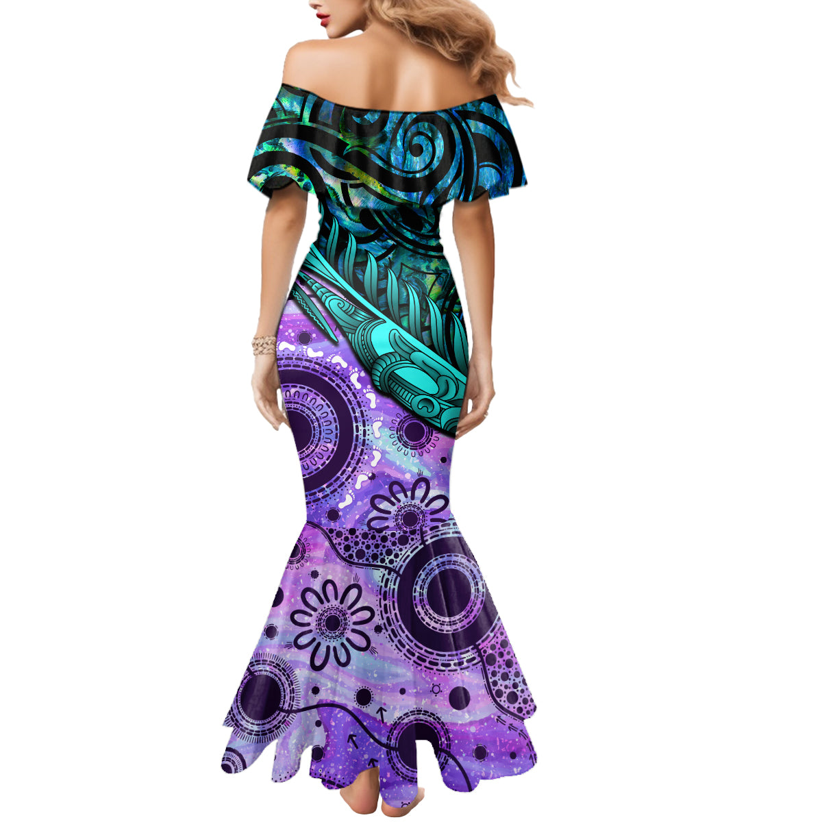 New Zealand Paua Shell With Australia Opal Unique Combine Mermaid Dress LT14 - Polynesian Pride