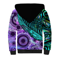 New Zealand Paua Shell With Australia Opal Unique Combine Sherpa Hoodie LT14 - Polynesian Pride