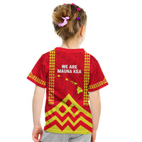 Hawaii Mauna Kea Kid T Shirt Hawaiian Kakau Tribal Pattern LT14 - Polynesian Pride