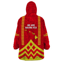 Hawaii Mauna Kea Wearable Blanket Hoodie Hawaiian Kakau Tribal Pattern LT14 - Polynesian Pride