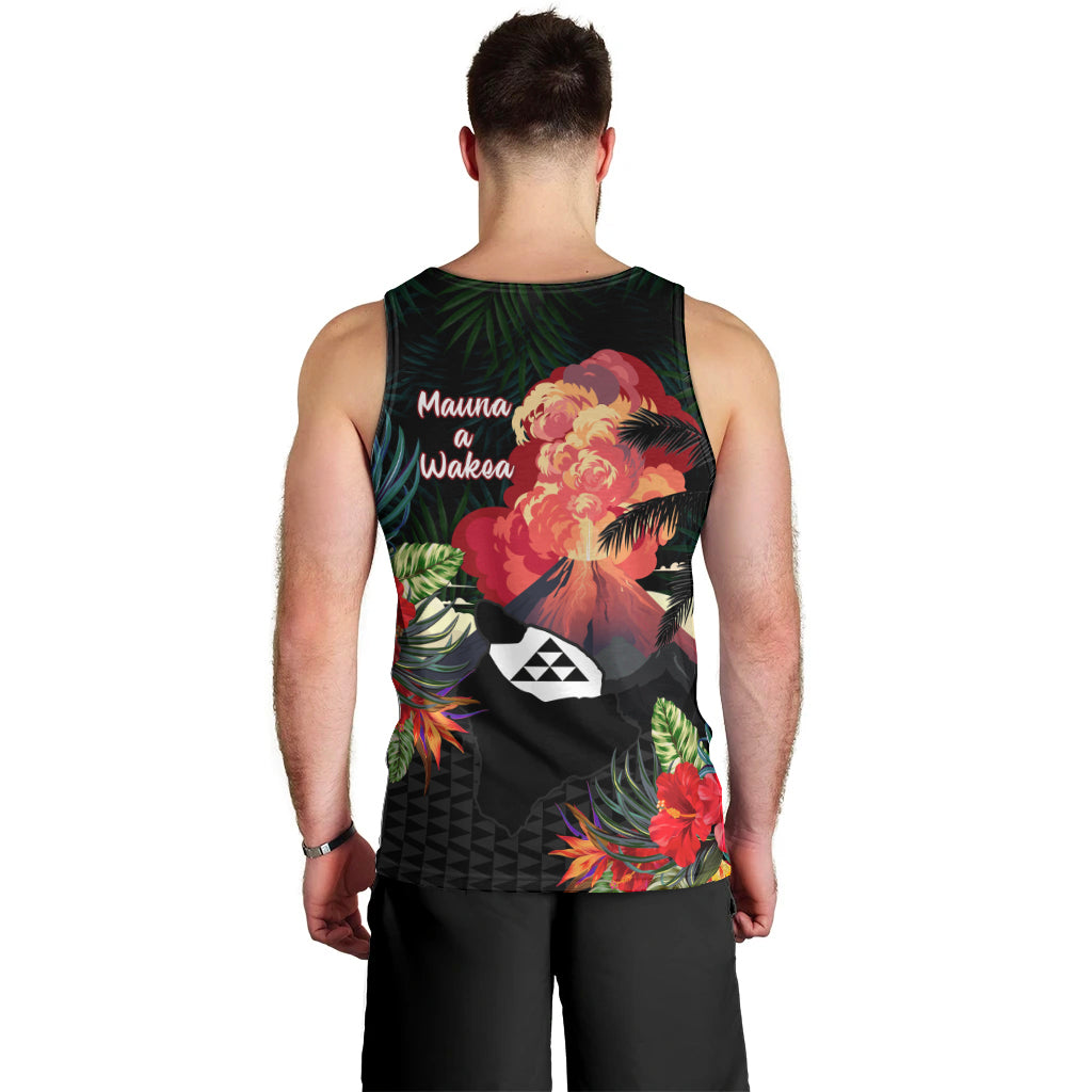 Hawaii Mauna Kea Men Tank Top White Mountain With Nene Tropical Vibes LT14 - Polynesian Pride