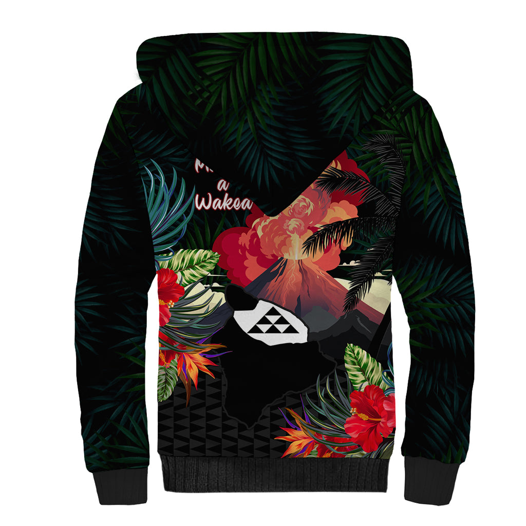Hawaii Mauna Kea Sherpa Hoodie White Mountain With Nene Tropical Vibes LT14 - Polynesian Pride