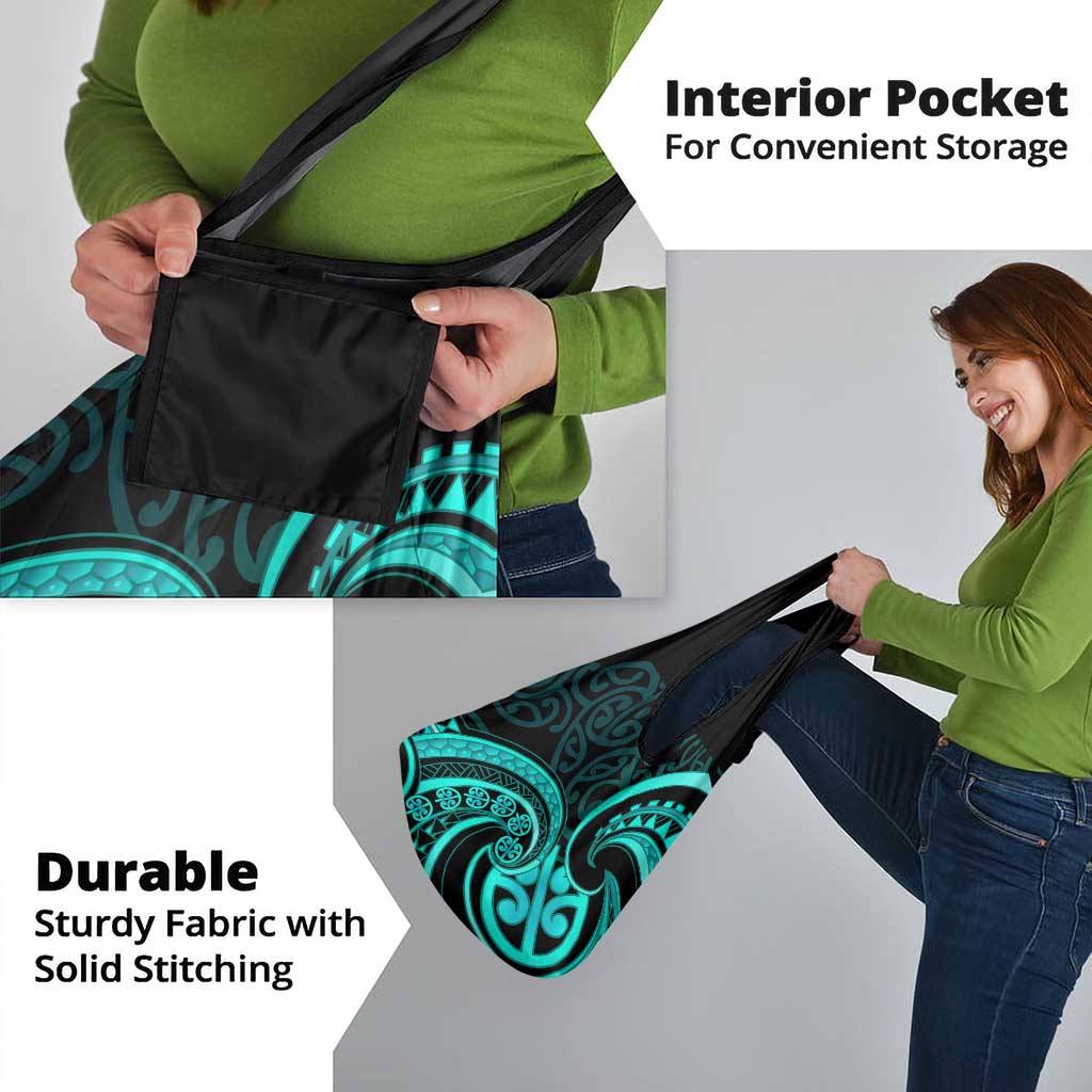 Turquoise New Zealand Mangopare Grocery Bag Aotearoa Maori Koru Style