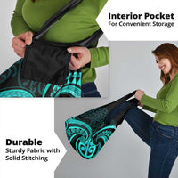 Turquoise New Zealand Mangopare Grocery Bag Aotearoa Maori Koru Style