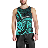 Turquoise New Zealand Mangopare Men Tank Top Aotearoa Maori Koru Style LT14 - Polynesian Pride