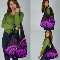 Purple Aotearoa Mangopare Grocery Bag NZ Maori Koru Style