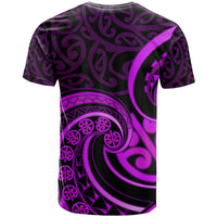 Purple Aotearoa Mangopare T Shirt NZ Maori Koru Style LT14 - Polynesian Pride
