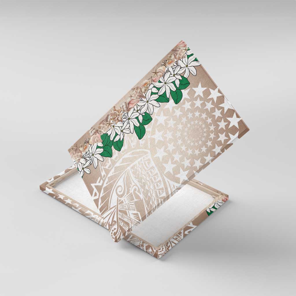 Cook Islands Tiare Maori With Conch Shell Canvas Wall Art 2025 Pasifika Polynesian Tattoo